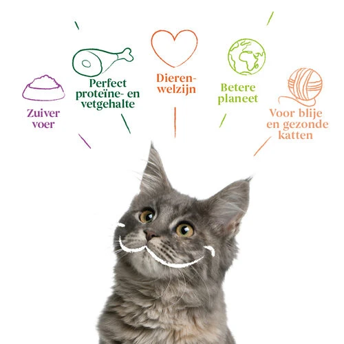 Yarrah - Katzenfutter Bröckchen Huhn Und Fish Mit Spirulina Bio – Bild 2